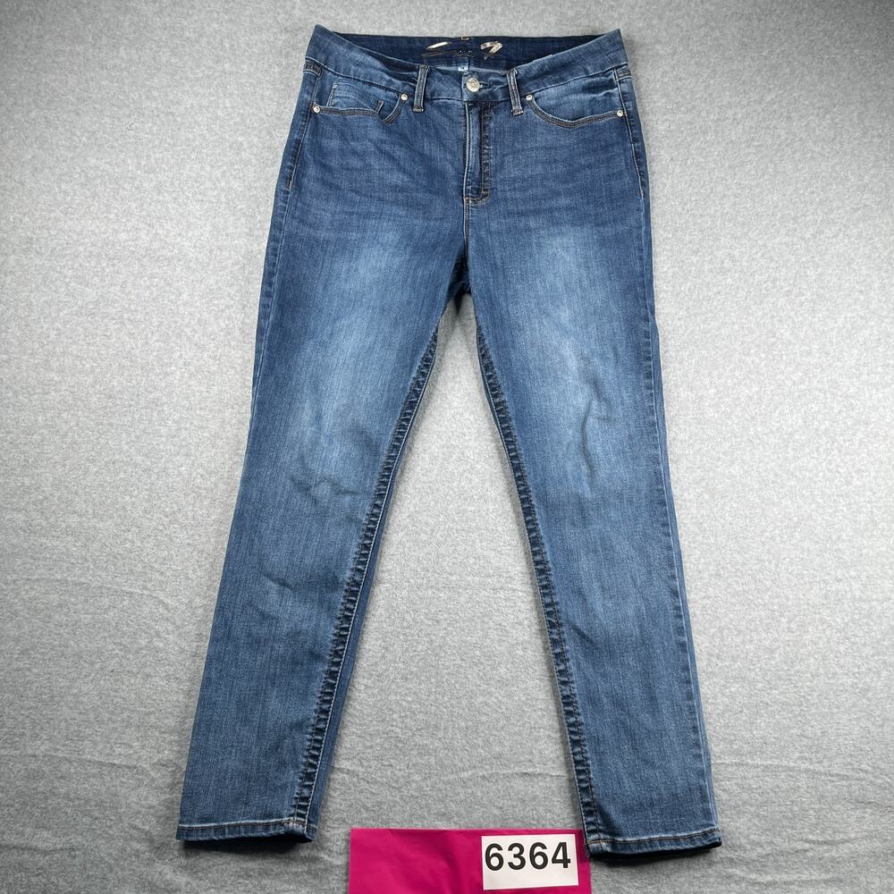 Seven 7 Jeans Womens Size 16 Blue Tummyless High Rise Skinny Stretch